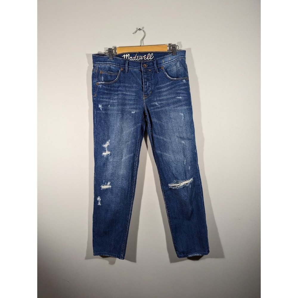 Madewell Womens Distressed Button Fly Jeans Sz‎ 29 Streetwear Everyday Grunge